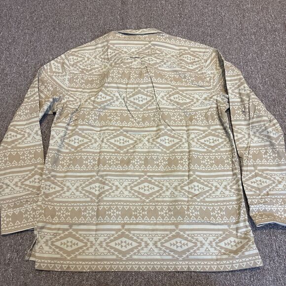 New Chubbies Quarter Button Brown Size Large Multicolor Aztec Pattern NWT - Picture 9 of 9